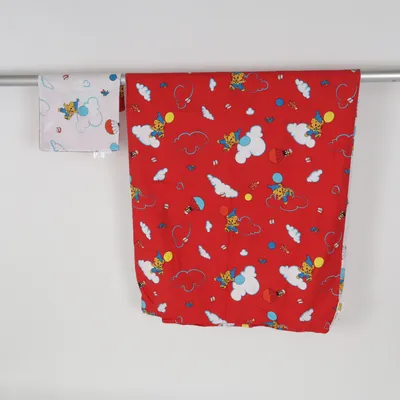 Parure de lit (Rouge, Blanc, Bleu) de Bamse Coton