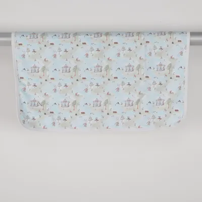 Baby blanket (Blue, Gray, White) from Livly Cotton