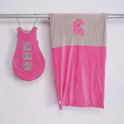 Babyslaapzak (Roze, Grijs) van Nattou Katoen, Polyester