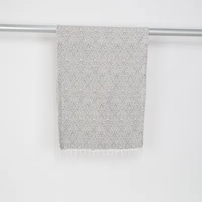 Woven rug (Beige, Gray) Cotton