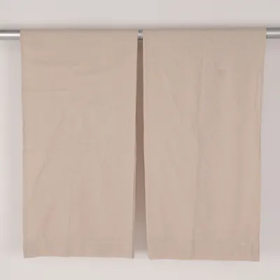Rod pocket curtain (Beige) from Elsaform Cotton