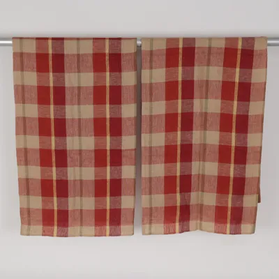 Gardinfag (Rød, Beige, Flerfarvet) fra Hemtex Linned