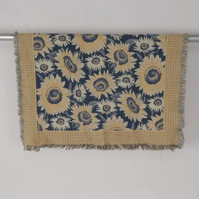 Couverture (Bleu, Jaune) de Goodwin Weavers Coton