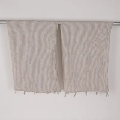Gardinfag (Beige, Hvid) fra Åhléns Bomuld, Linned
