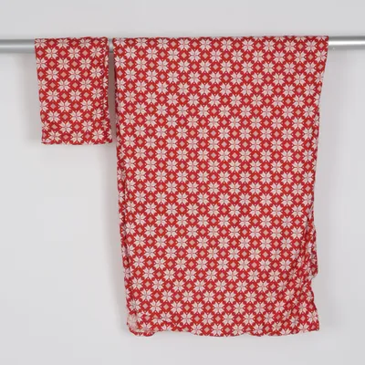 Sengesæt (Rød, Hvid) fra Rusta Home Polyester