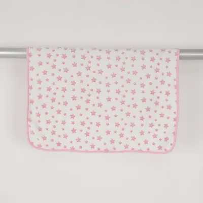 Baby deken (Wit, Roze) van Carlo Baby Polyester