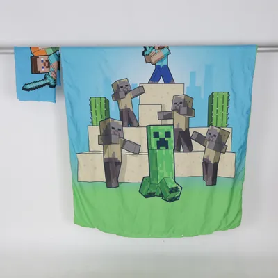Bäddset (Blå, Grön, Flerfärgad) från Minecraft Polyester