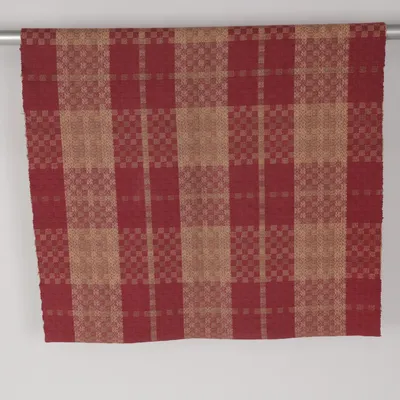 Kortluggad matta (Röd, Beige) från Laura Ashley Home Bomull