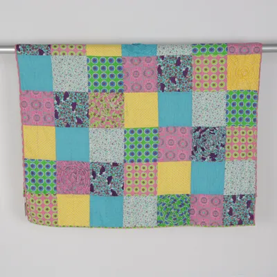 Bedspread (Pink, Green, Blue, Multicolored) from Rice Cotton