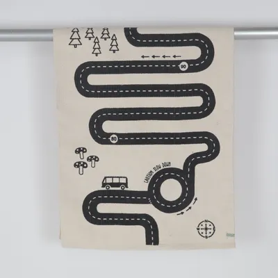 Tapis de jeu (Beige, Noir) de Oyoy Coton