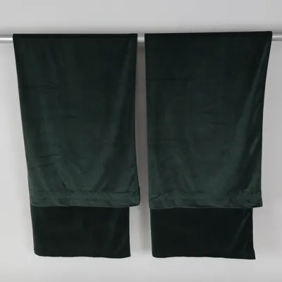 Rod pocket curtain (Green) Polyester