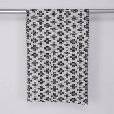 Vävd matta (Svart, Vit)