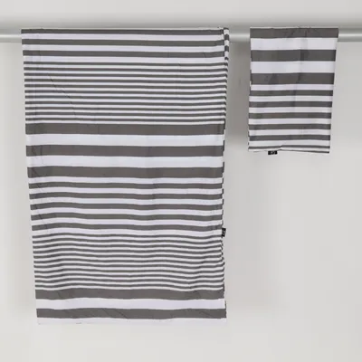 Bäddset (Grå, Vit) från Kosta Linnewäfveri Polyester
