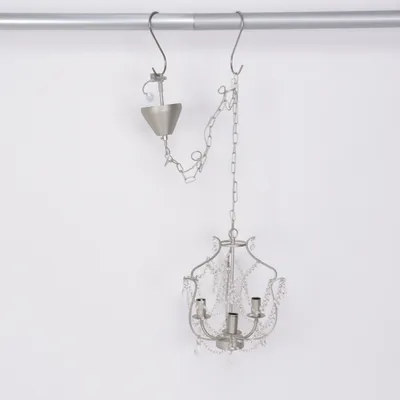 Chandelier (Silver, Transparent) from IKEA