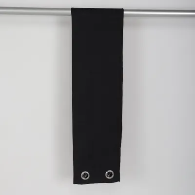 Ringgordijnen (Zwart) Polyester
