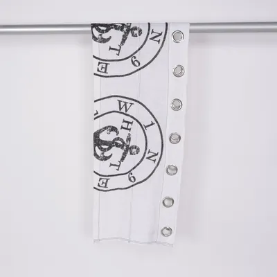 Eyelet curtain (White, Black) from Hemtex Cotton