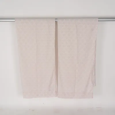 Rod pocket curtain (Beige, White) from H&M Cotton, Polyester