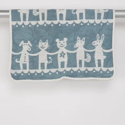 Woven rug (Blue, White) from Klippan Organic cotton