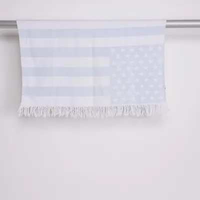 Babyfilt (Vit, Blå) från Lexington Baby Bomull