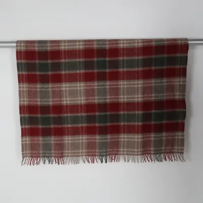 Filt (Röd, Grå, Vit) från Kid / Hemtex Ull