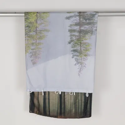 Duschdraperi (Grön, Brun, Flerfärgad) Polyester
