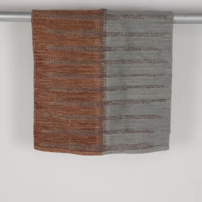 Tapis tissé (Marron, Gris)