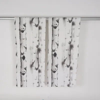 Rideau passe tringle (Blanc, Gris) de H&M Coton