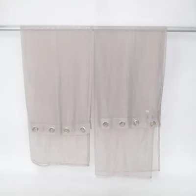 Öljettgardin (Grå, Guldfärgad) från B.B