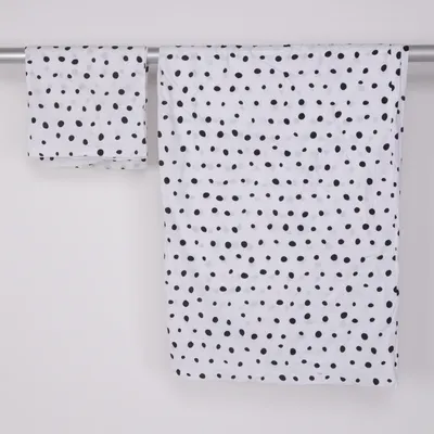 Bäddset (Vit, Svart) från TCM Ekologisk bomull