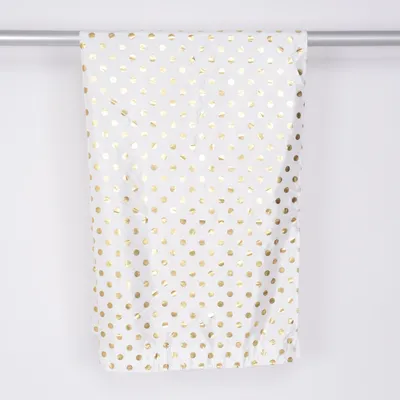 Gordijn aan roede (Wit, Goud) van Ellos Home Polyester