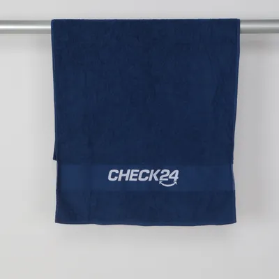 Bath towel (Blue) from Check 24 Cotton