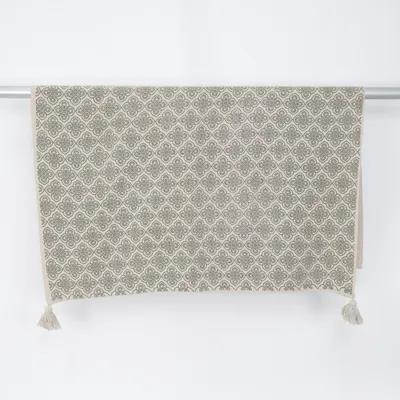 Kortluggad matta (Beige, Grön) från Bloomingville Bomull, Polyester
