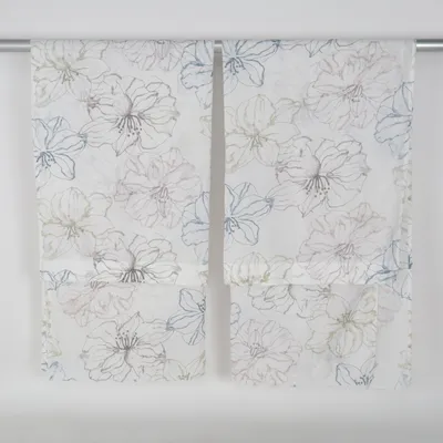 Pleat curtain (White, Multicolored)