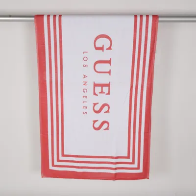 Badehåndklæde (Rød, Hvid) fra Guess Bomuld