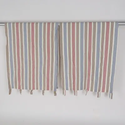Loop curtain (White, Blue, Red) Cotton