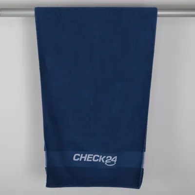 Badhanddoek (Blauw) van Check 24 Katoen