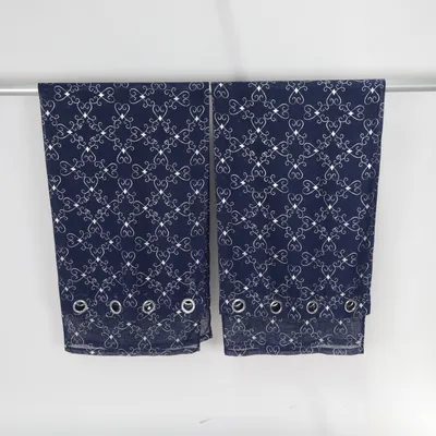 Rideau à œillets (Bleu) Polyester