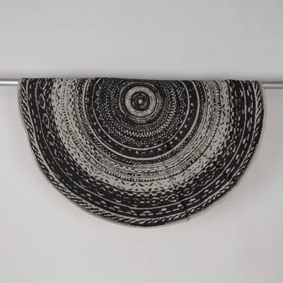 Webteppich (Beige, Schwarz)