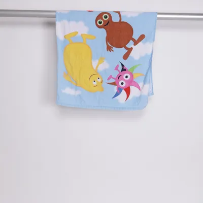 Handduk (Blå, Flerfärgad) från Babblarna Bomull