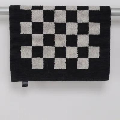 Rag rug (Black, White) from H&M Home Cotton