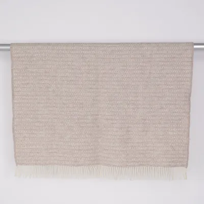 Filt (Beige, Vit) från Klippan Ull