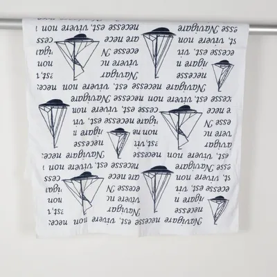 Bath towel (White, Blue) from Gripsholm Cotton