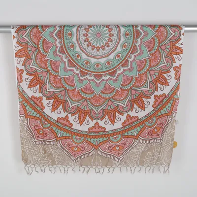 Sarong (Hvid, Flerfarvet) fra Mandala Life Art Viscose