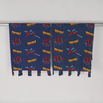 Lusgordijn (Blauw, Meerkleurig) van Contrast Katoen, Polyester