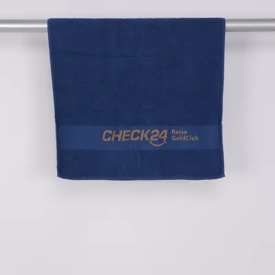 Bath towel (Blue) from Check 24 Cotton