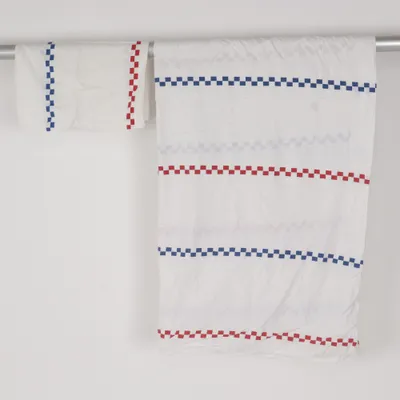 Parure de lit (Blanc, Bleu, Rouge)