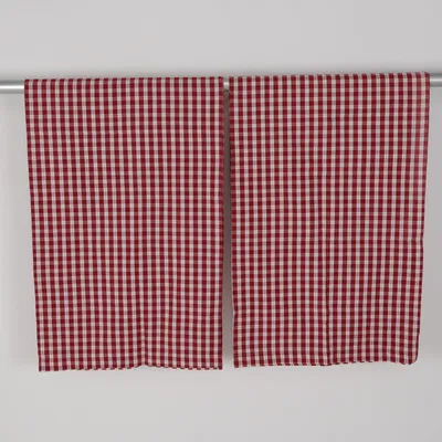 Gordijn aan roede (Rood, Wit) van Hemtex