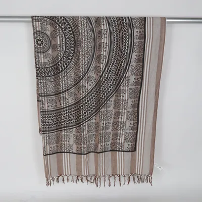 Filt (Brun, Svart, Vit) Bomull