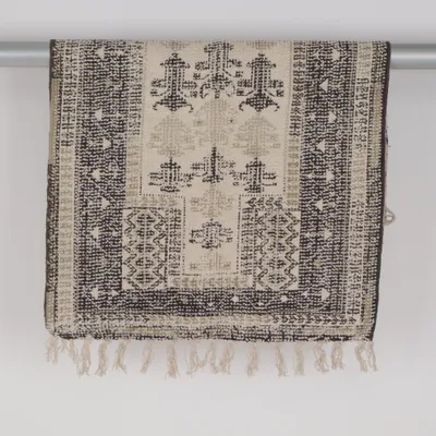 Woven rug (Beige, Black) from HK Living Cotton