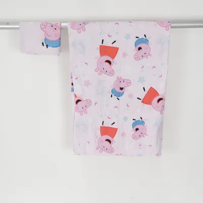 Bäddset (Rosa, Flerfärgad) från Peppa Pig Bomull, Polyester